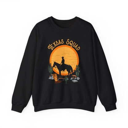 Texas Squad Cowboy Sweatshirt – Riding Horse Howdy Western Rodeo Pullover