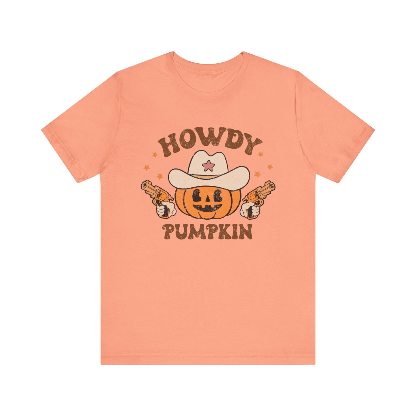 Howdy Pumpkin T-Shirt, Retro Western Cowboy Cowgirl Halloween Tee