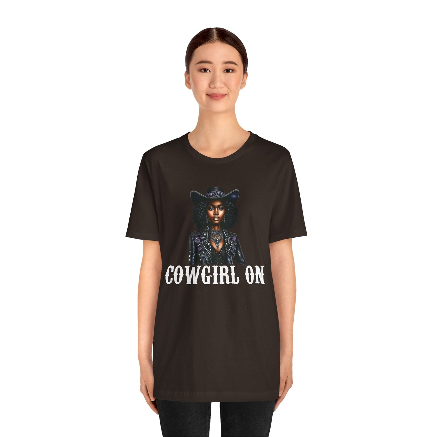Cowgirl on Black Shirt – Howdy Southern Western Rodeo Texas Tee