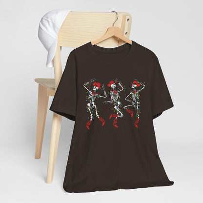 Spooky Christmas Skeleton Shirt – Funny Dancing Cowboy Western Holiday Tee