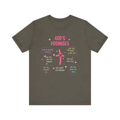 God’s Promise Shirt – Christian Rainbow Cross Bible Verse Faith Scripture Tee