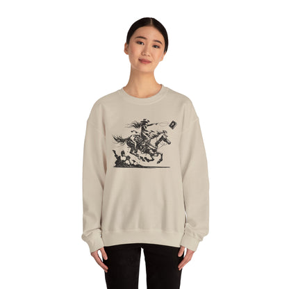 Cowgirl Riding Horse Sweatshirt – Christian Scripture Western Rodeo Texas Pullover