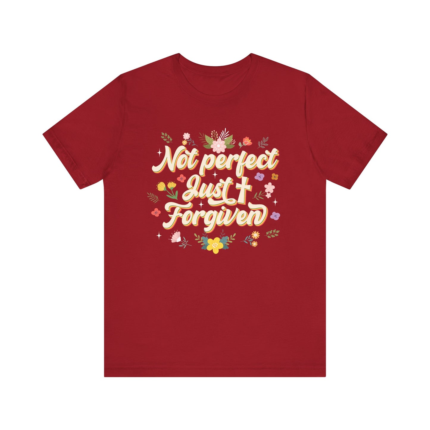 Not Perfect Just Forgiven Shirt – Christian Cross Inspirational Faith Tee