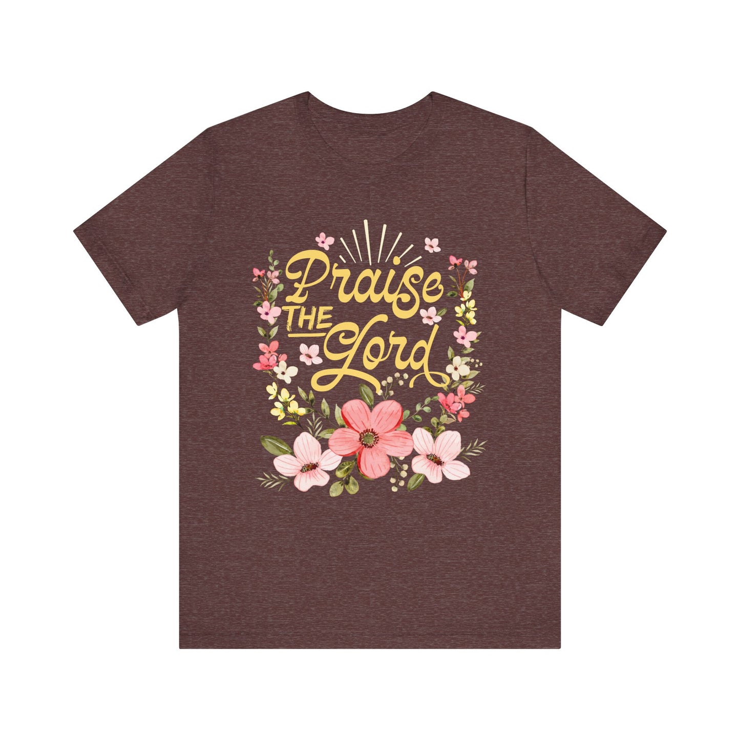 Praise the Lord Shirt – Christian Worship Groovy Retro Daisy Floral Faith Tee
