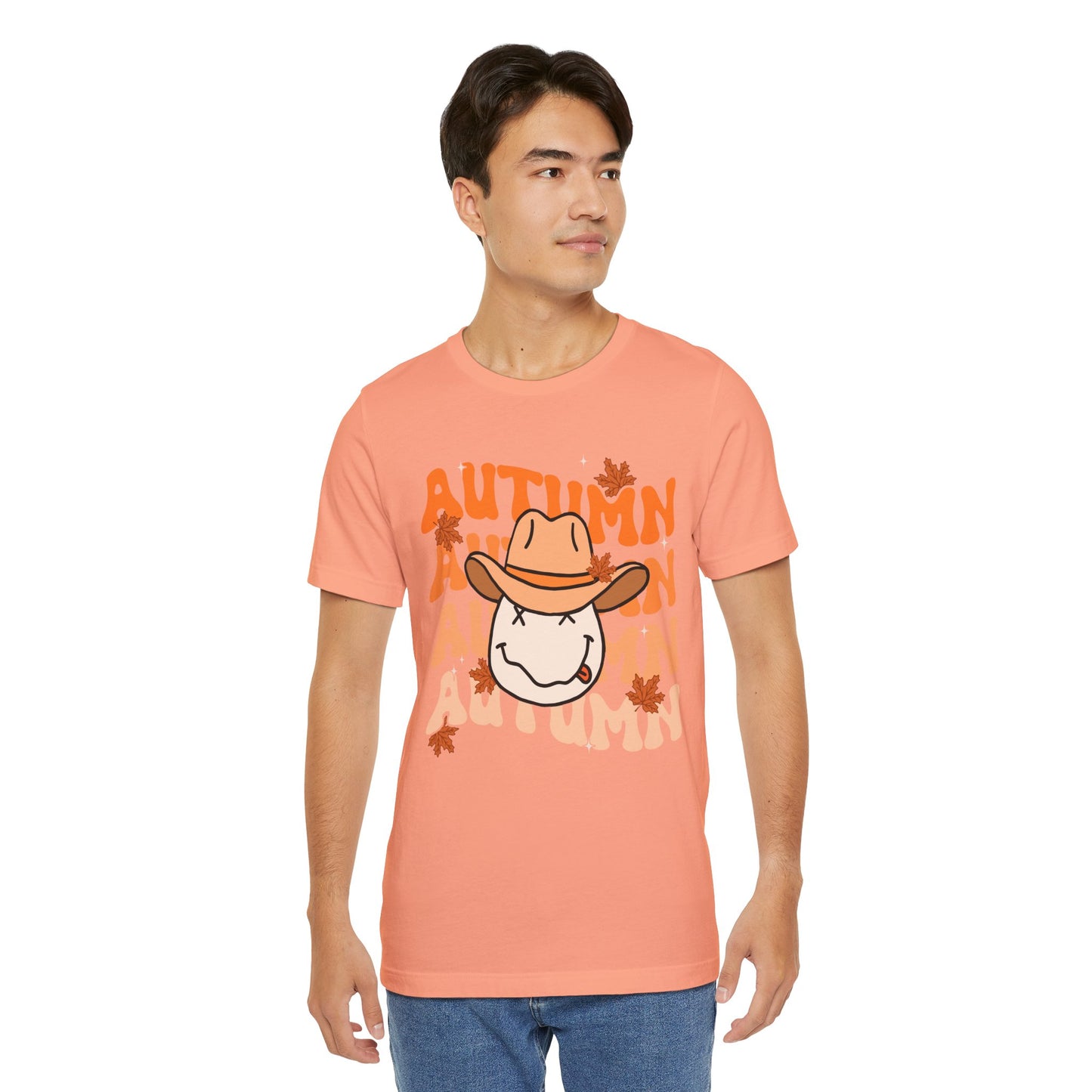 Retro Groovy Fall Shirt – Vintage 70s Smile Face Pumpkin Halloween Tee