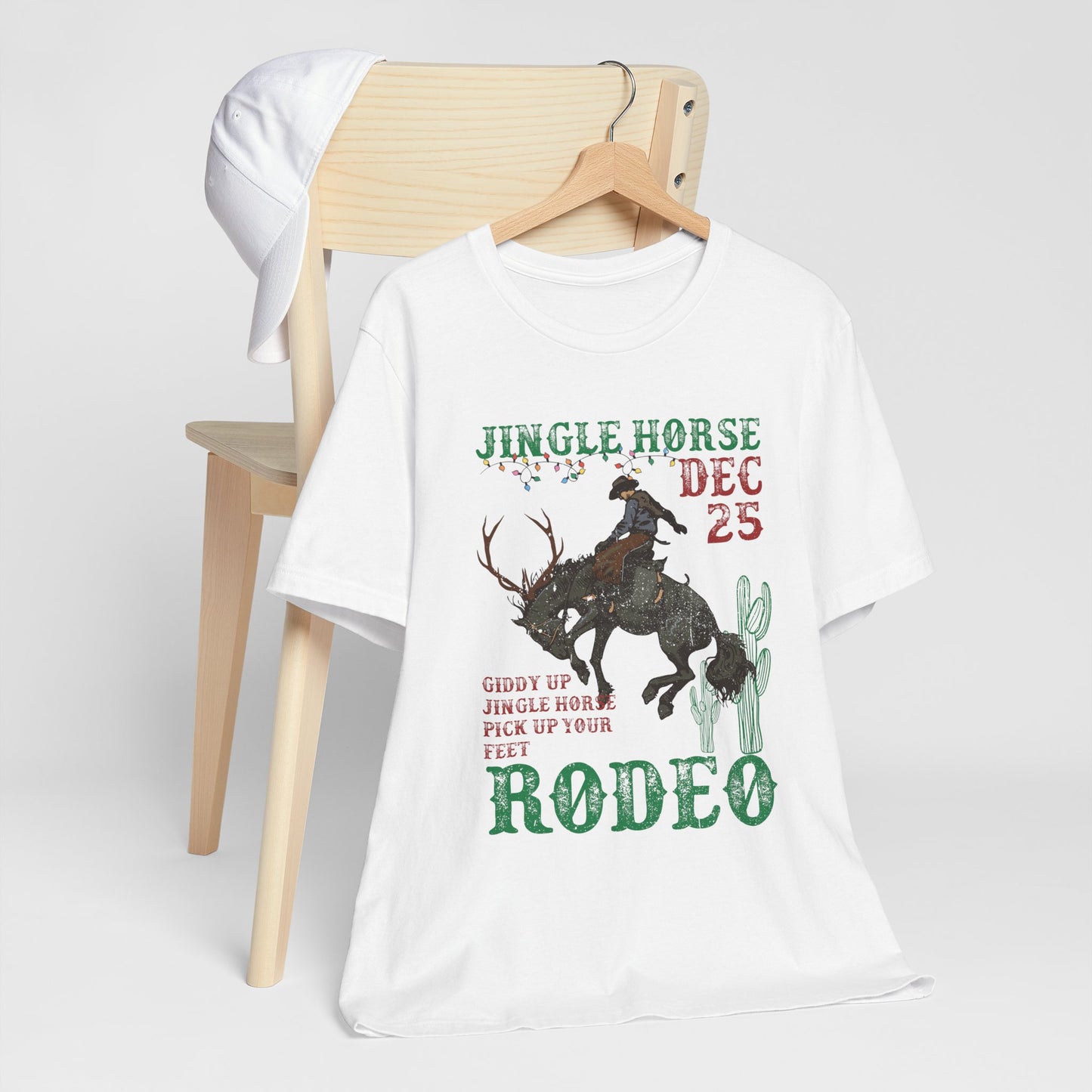 Giddy Up Jingle Horse Shirt – Western Rodeo Howdy Christmas Holiday Tee