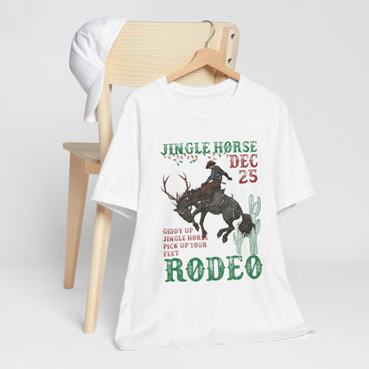 Giddy Up Jingle Horse Shirt – Western Rodeo Howdy Christmas Holiday Tee