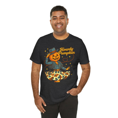Howdy Pumpkin Shirt Cute Cowgirl Halloween Tee Western Fall Outfit for Women