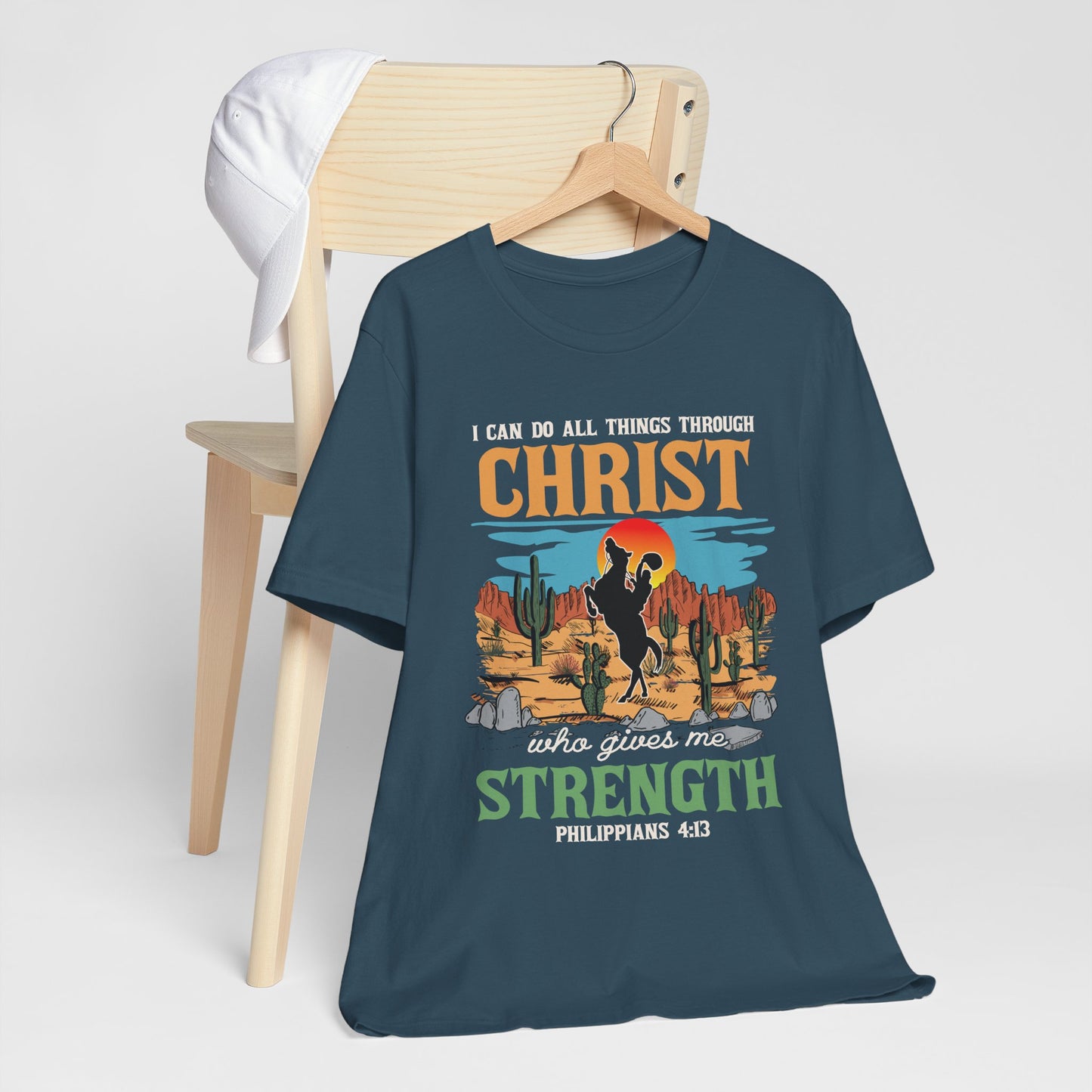 I Can Do All Things Through Christ Shirt – Western Rodeo Christian Tee