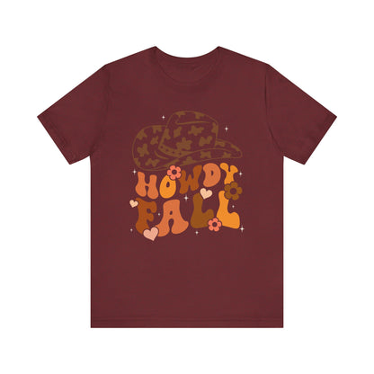 Retro Groovy Howdy Fall Shirt – Western Cowboy Pumpkin Thanksgiving Tee