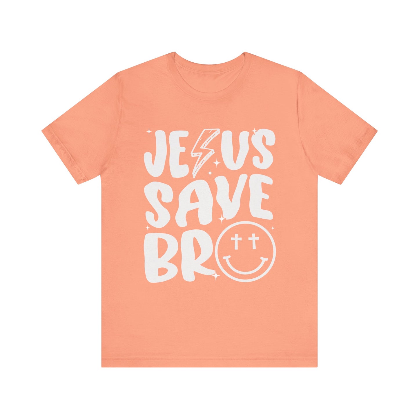 Jesus Saves Bro Shirt – Funny Retro Christian Cross Christmas Faith Tee
