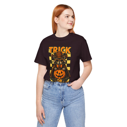 Trick or Treat Cowboy Raccoon Shirt – Cute Western Pumpkin Halloween Tee