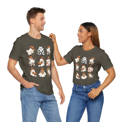 Ghost Cowboy Halloween Western Country Boo Guitar Cowgirl T-Shirt