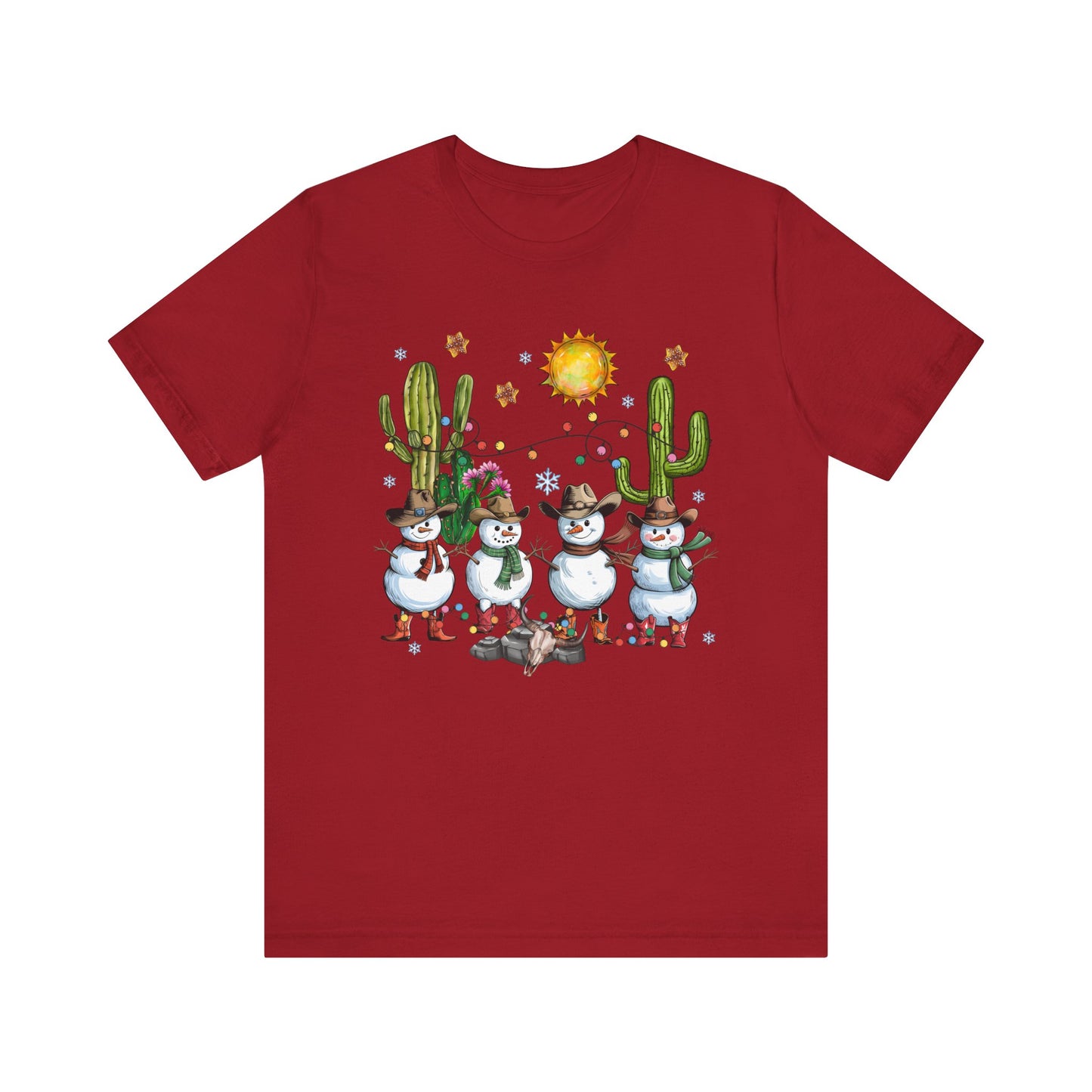 Snowman Cowboy Christmas Shirt – Western Howdy Holiday Tee for Kids & Boys