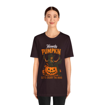 Howdy Pumpkin Shirt – Funny Black Cowgirl Western Halloween Tee