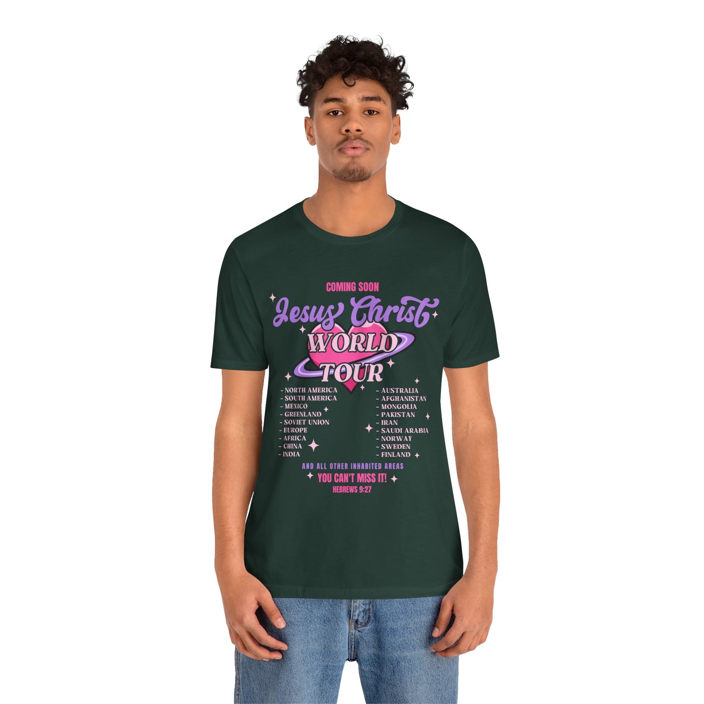 Jesus Christ World Tour Shirt – End Times Inspired Christian Coming Soon Tee