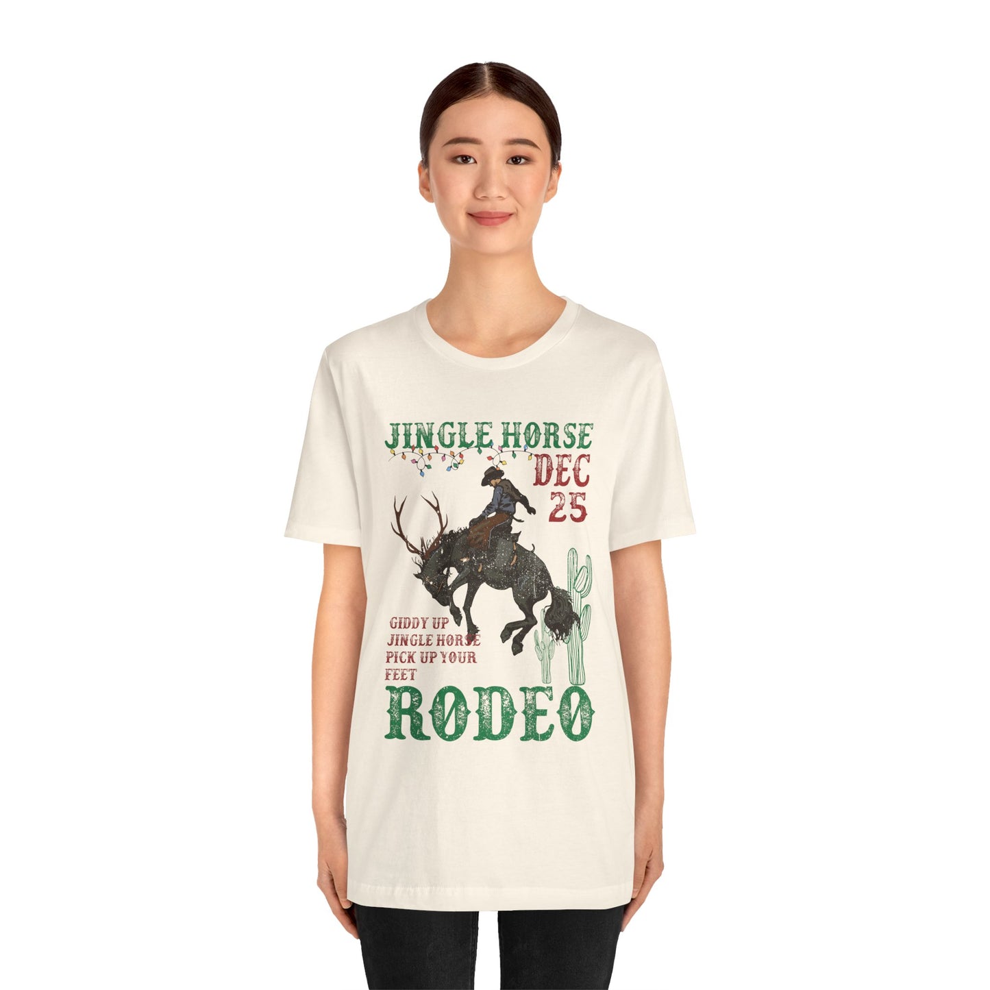 Giddy Up Jingle Horse Shirt – Western Rodeo Howdy Christmas Holiday Tee