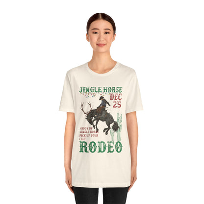 Giddy Up Jingle Horse Shirt – Western Rodeo Howdy Christmas Holiday Tee