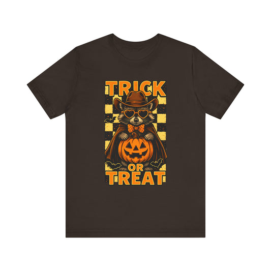 Trick or Treat Cowboy Raccoon Shirt – Cute Western Pumpkin Halloween Tee
