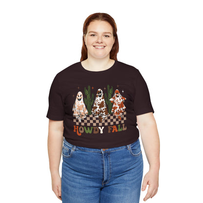 Howdy Fall Retro Ghost Shirt – Western Cowboy Cowgirl Halloween Tee