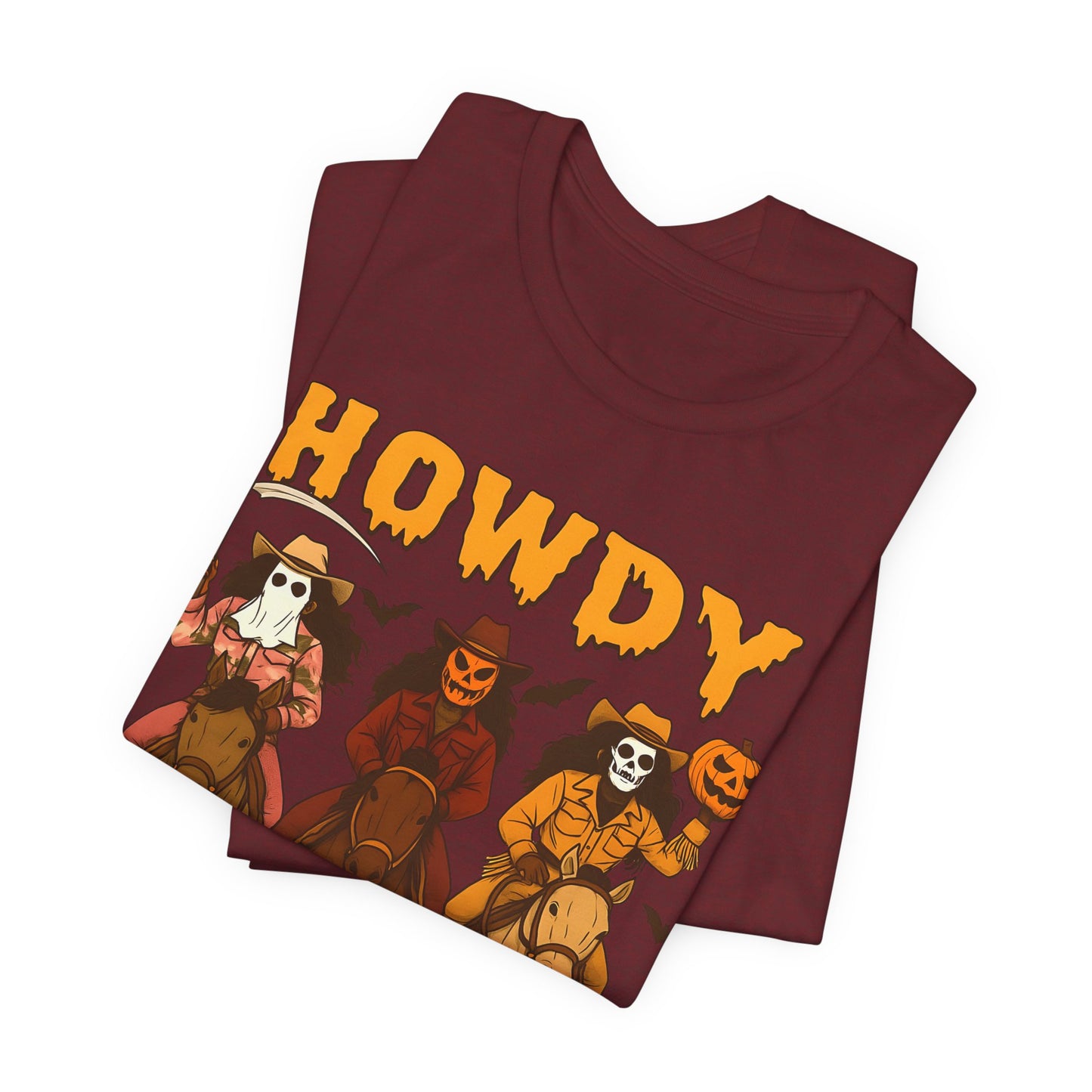 Howdy Halloween Shirt – Spooky Western Skeleton Cowboy Riders Tee, Funny Rodeo Fall Outfit
