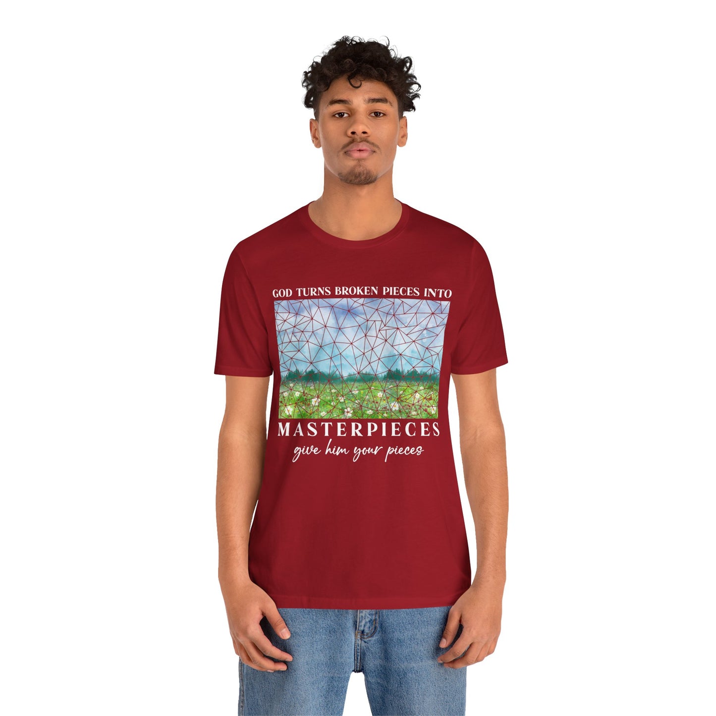 God Turns Broken Pieces Into Masterpieces Shirt – Christian Encouragement Tee