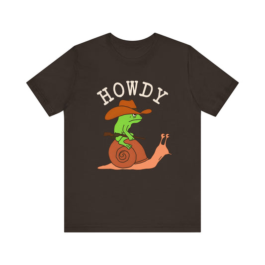 Frog & Toad Ridin’ Snail Shirt – Howdy Vintage Cottagecore Rodeo Tee