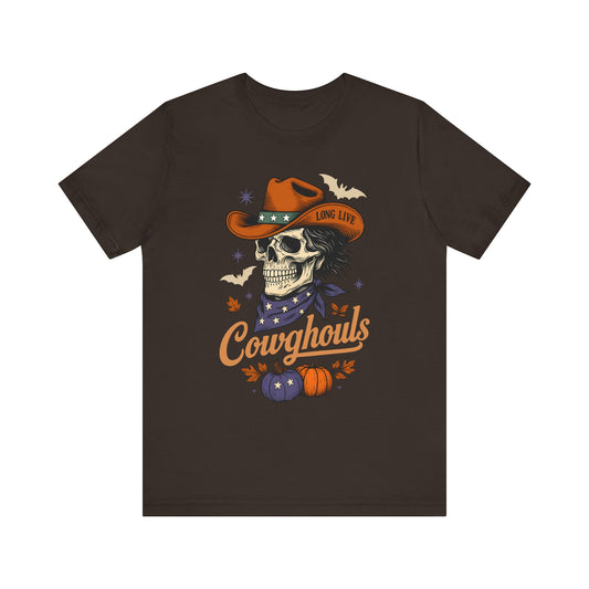 Cowghouls Shirt – Long Live Halloween Skeleton Cowboy Western Ghost Tee