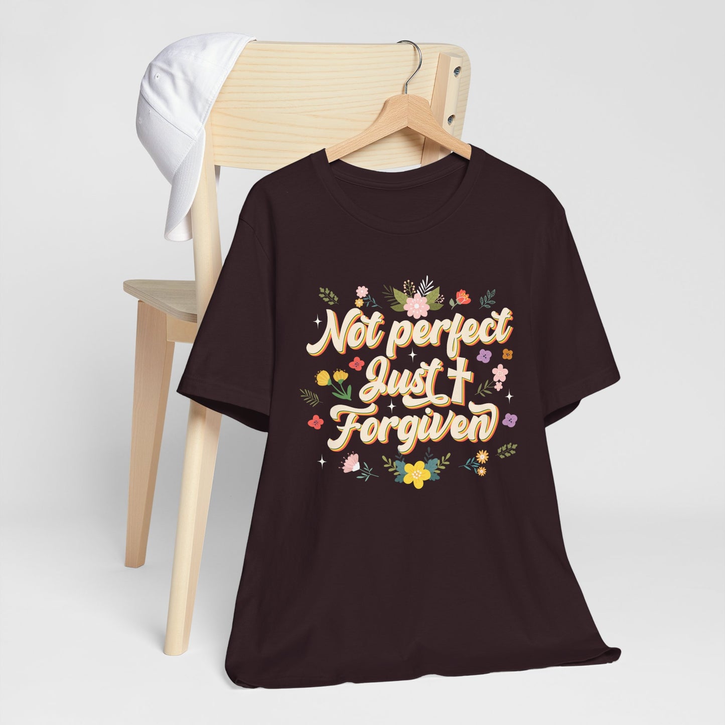 Not Perfect Just Forgiven Shirt – Christian Cross Inspirational Faith Tee