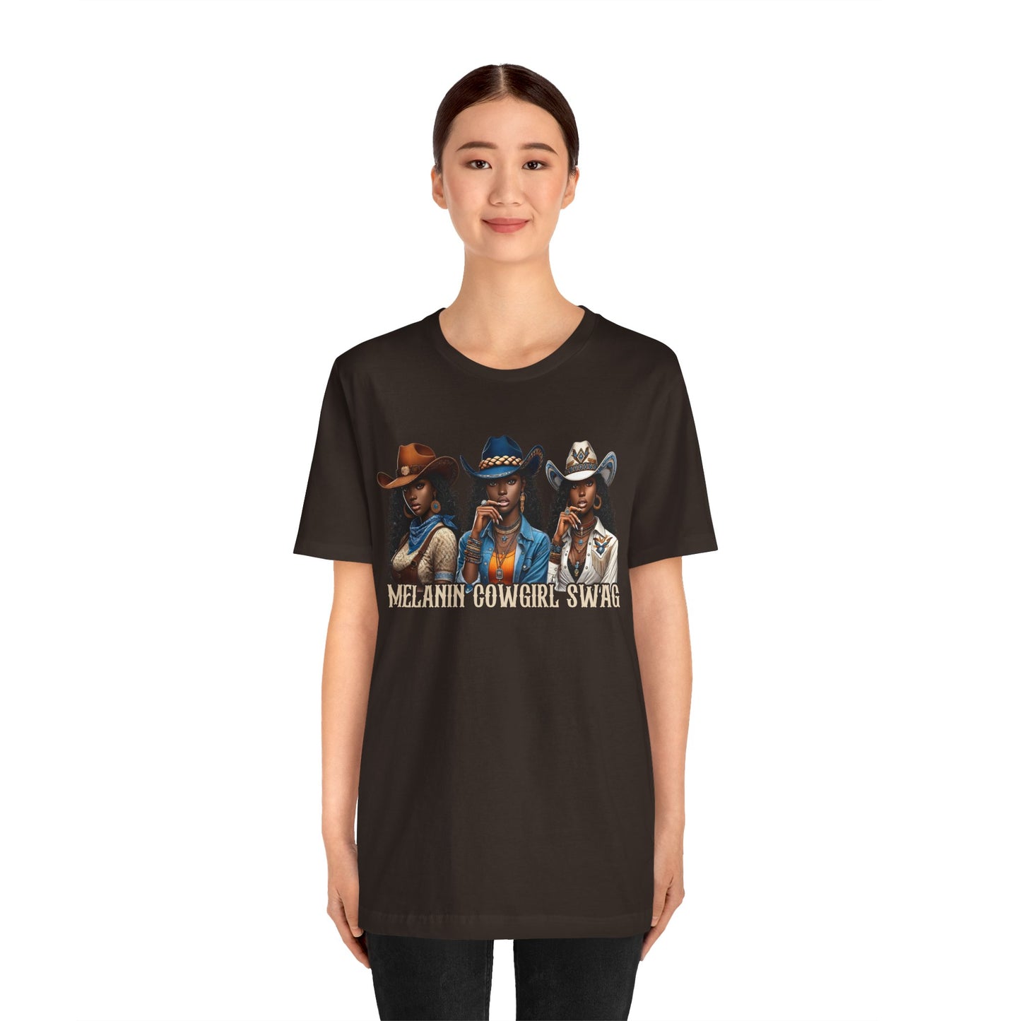 Melanin Cowgirl Swag Shirt – Black African American Western Tee