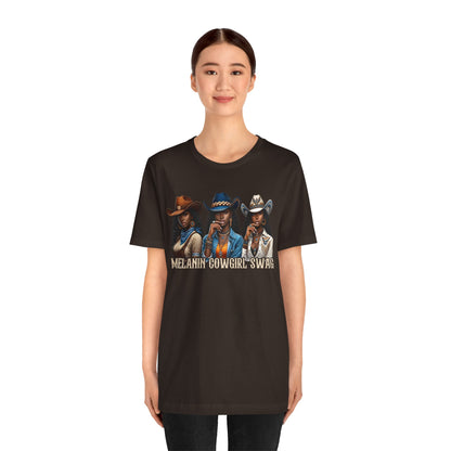 Melanin Cowgirl Swag Shirt – Black African American Western Tee