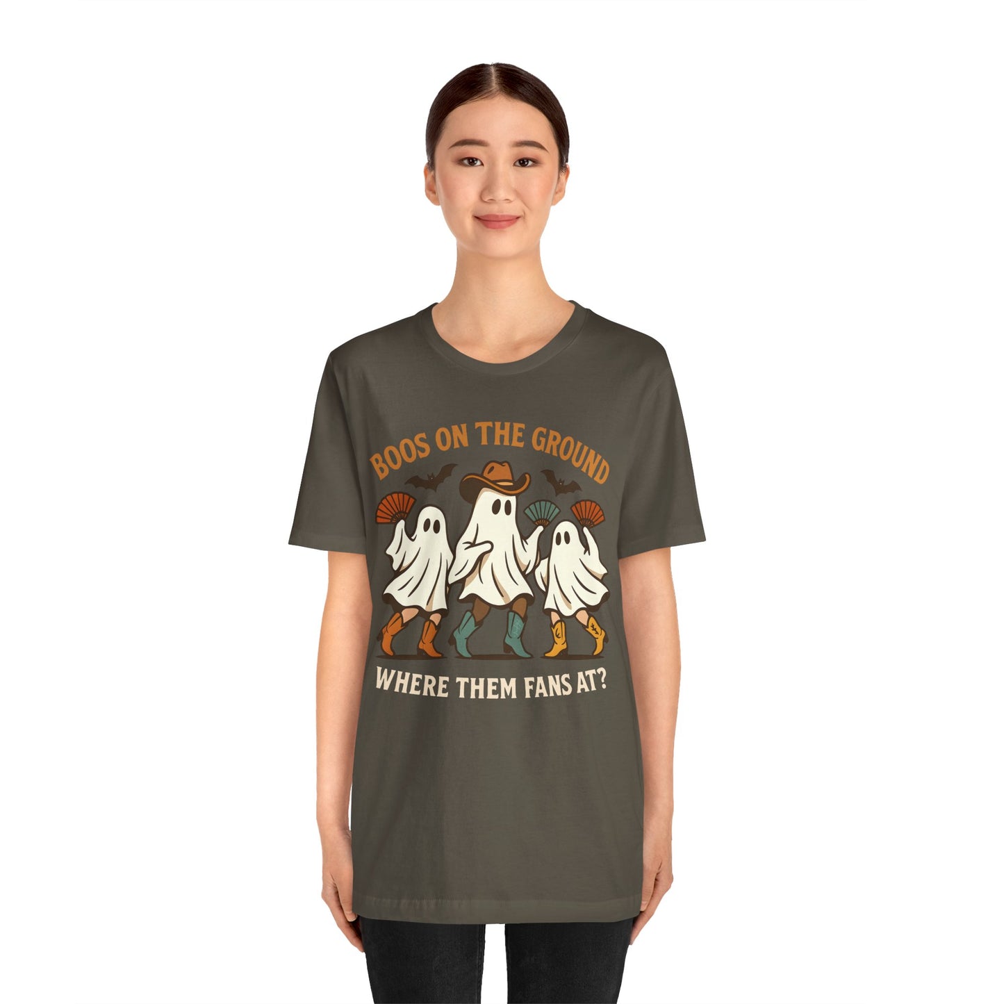 Boos on the Ground Shirt – Funny Western Cowgirl Ghost Squad Halloween Tee