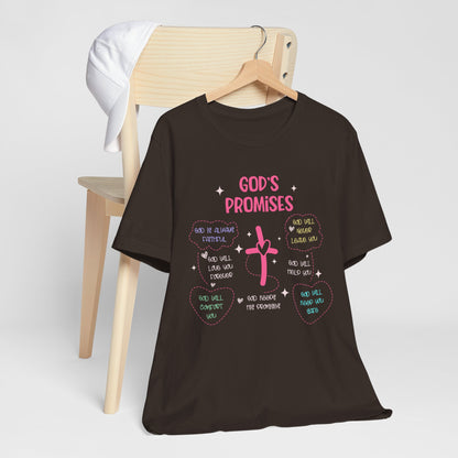 God’s Promise Shirt – Christian Rainbow Cross Bible Verse Faith Scripture Tee