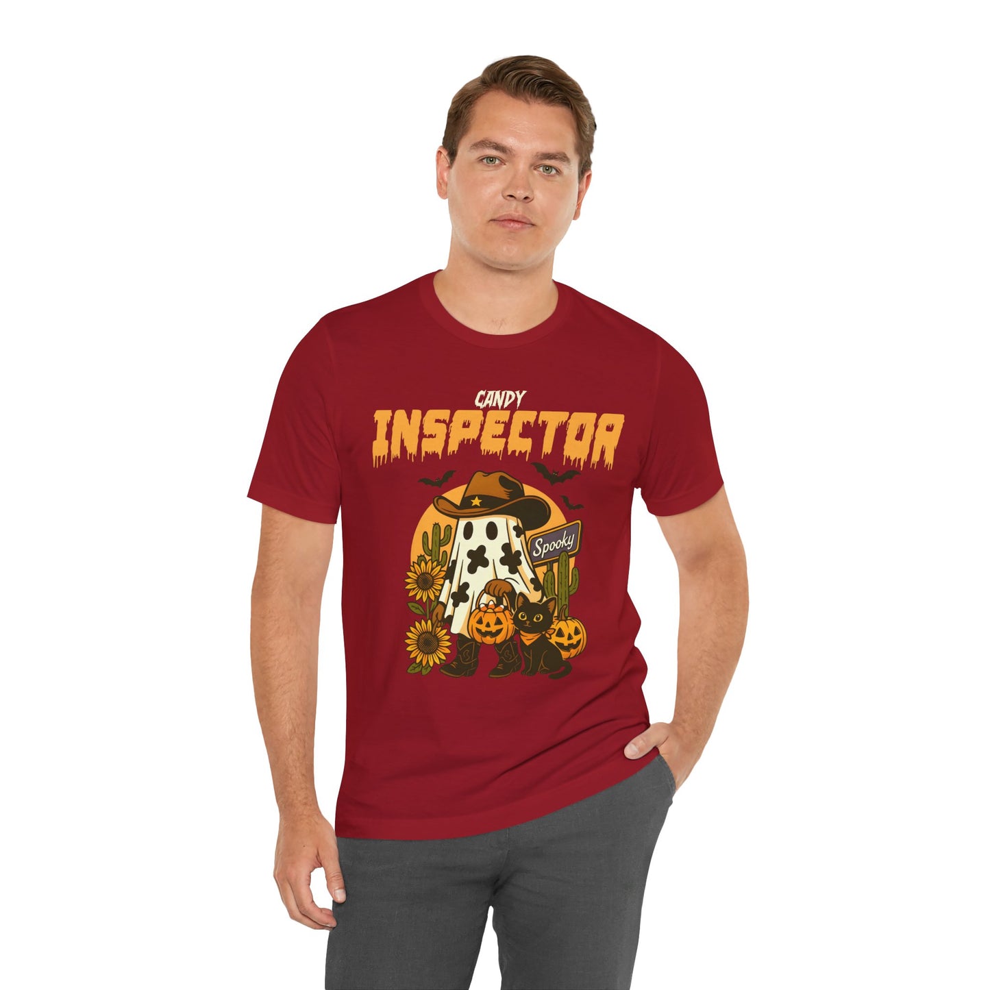 Candy Inspector Shirt – Western Ghost Cowboy Halloween Trick-or-Treat Tee