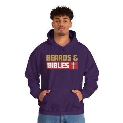 Beards and Bibles Dad Hoodie – Christian Retro Father’s Day Pullover