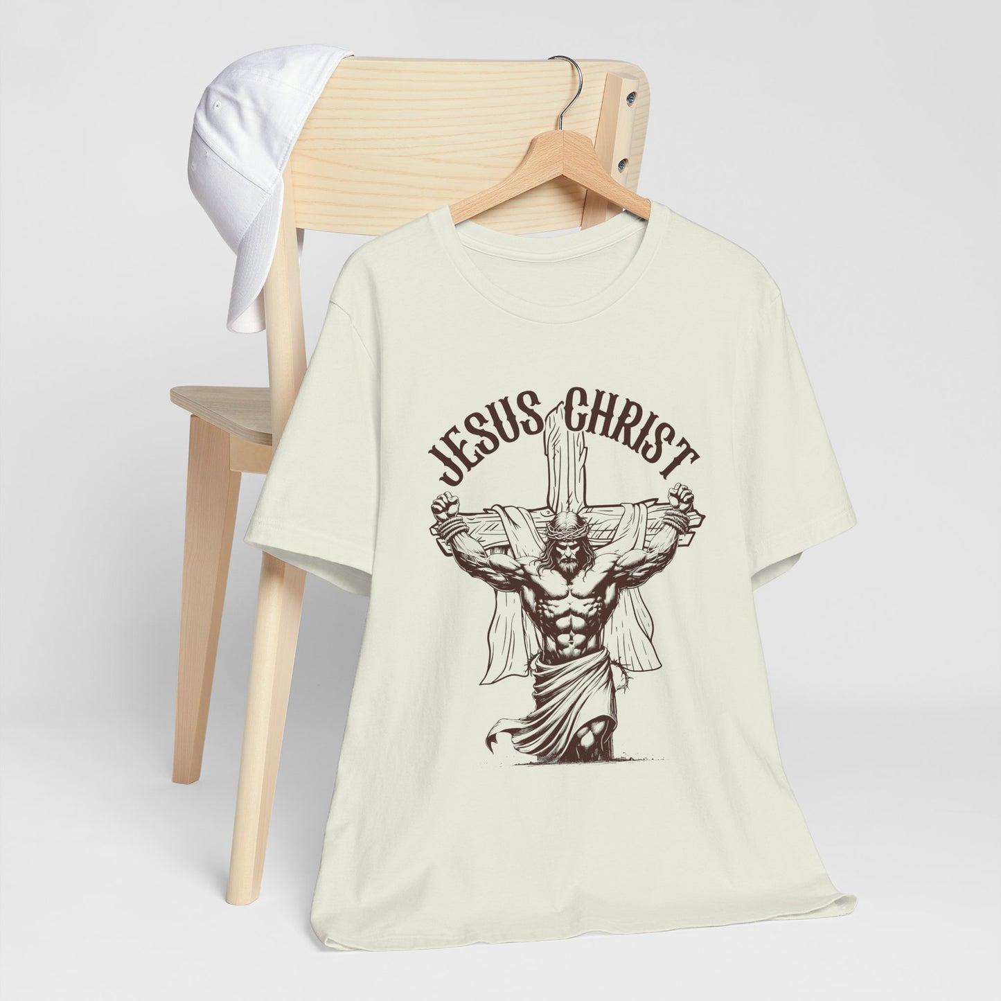 Jesus Christ Cross Faith Funny  Christian Workout Gym Retro T-Shirt