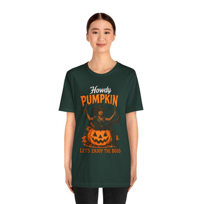 Howdy Pumpkin Shirt – Funny Black Cowgirl Western Halloween Tee
