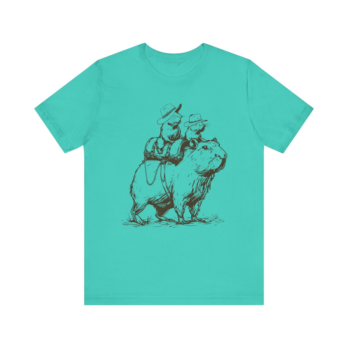 Vintage Rat Riding Capybara Shirt – Funny Western Cowboy Rodeo Tee