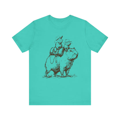 Vintage Rat Riding Capybara Shirt – Funny Western Cowboy Rodeo Tee