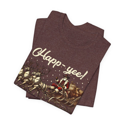 Happy Yeehaw Holidays Shirt – Funny Western Howdy Santa Christmas Tee