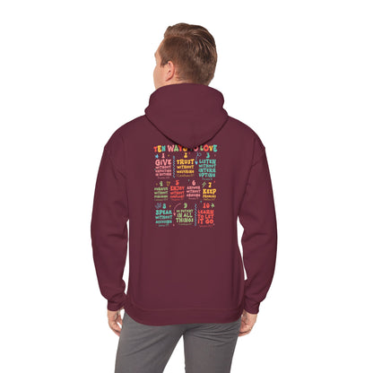 Ten Ways to Love Hoodie – Bible Verse Christian Jesus Retro Faith Pullover