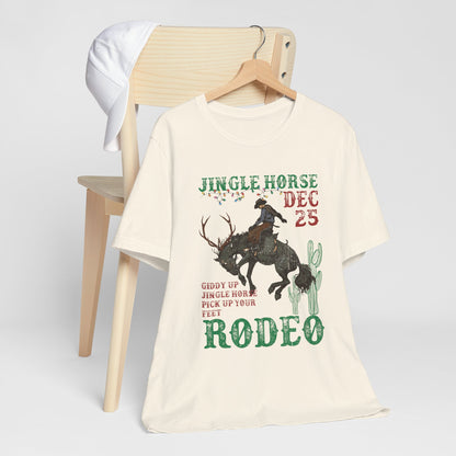 Giddy Up Jingle Horse Shirt – Western Rodeo Howdy Christmas Holiday Tee