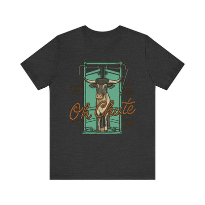 Oh Chute Teal Bull Shirt – Funny Rodeo Western Bucking Cowboy Tee