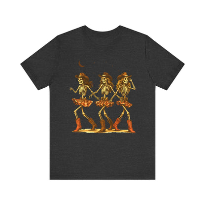 Skeleton Cowgirls Shirt Line Dancing Western Halloween Rodeo Tee