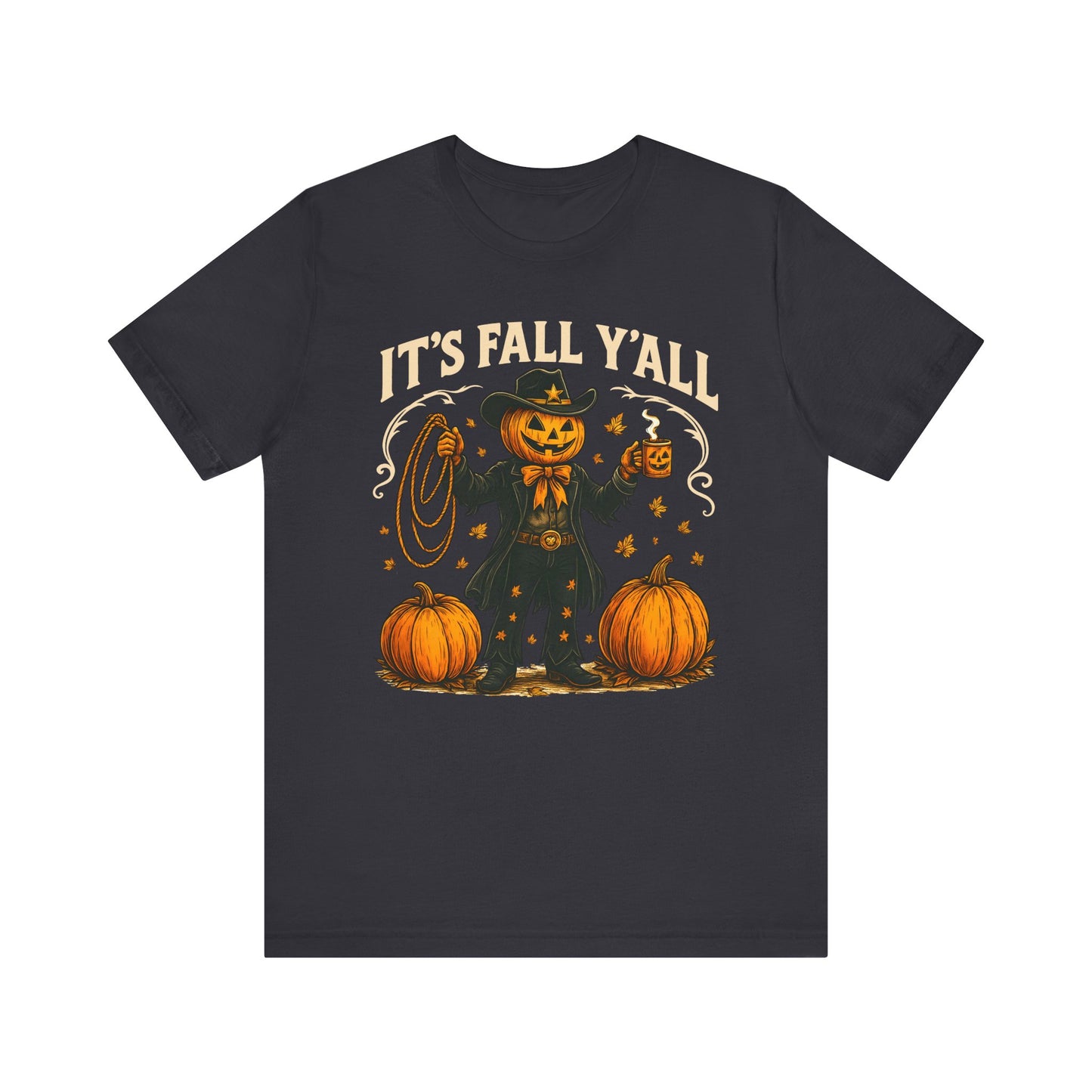 It’s Fall Y’all Shirt – Funny Pumpkin Cowboy Western Halloween Rodeo Tee