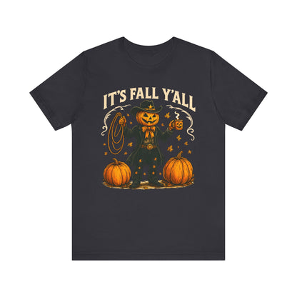 It’s Fall Y’all Shirt – Funny Pumpkin Cowboy Western Halloween Rodeo Tee