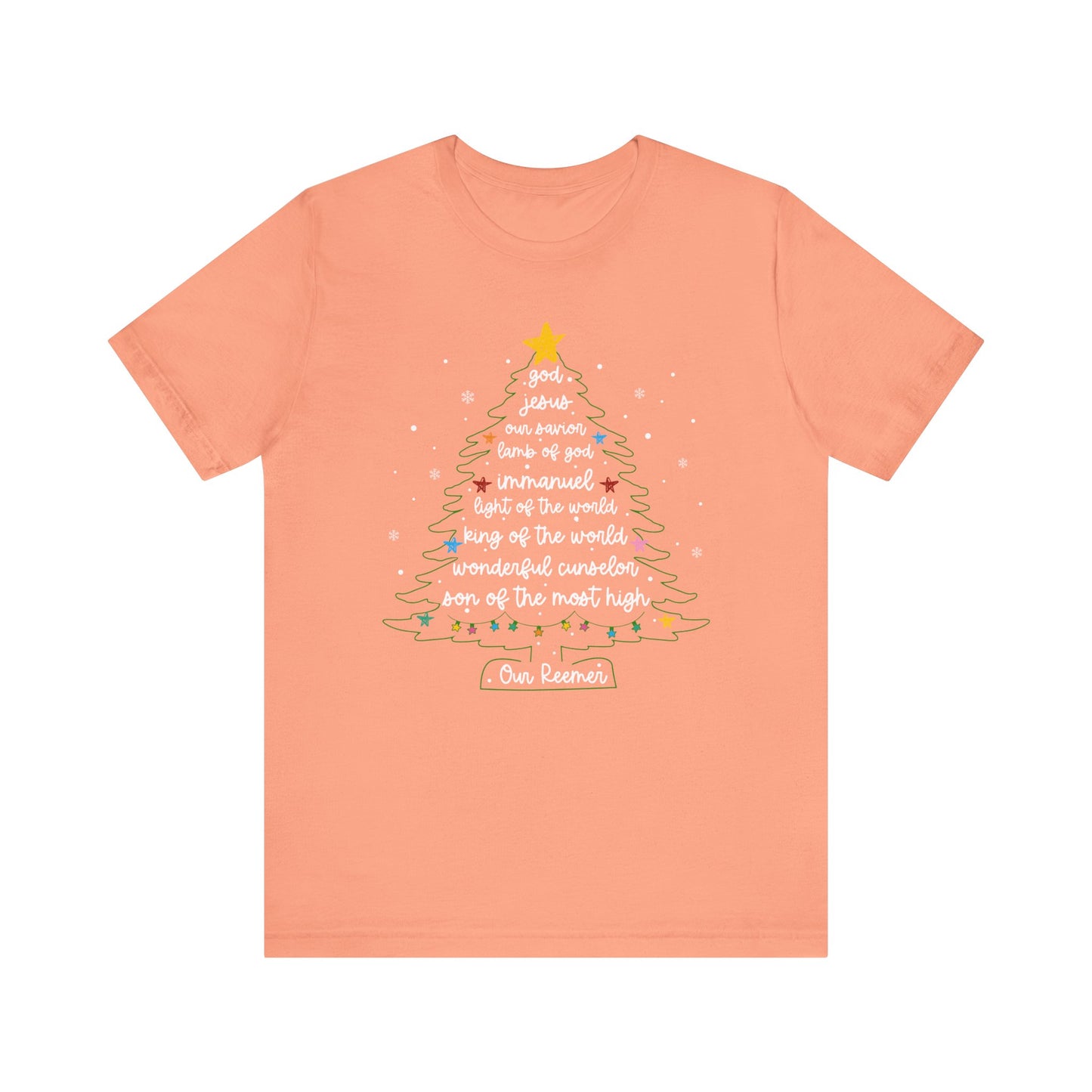 Christian Christmas Tree Sayings Shirt – God Jesus Savior Faith Holiday Tee