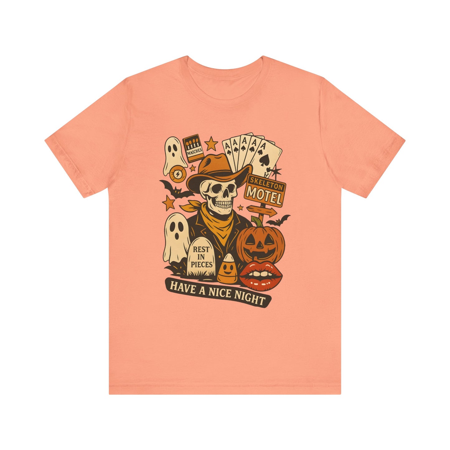 Have A Nice Night Shirt – Spooky Cowboy Skeleton Western Halloween Tee