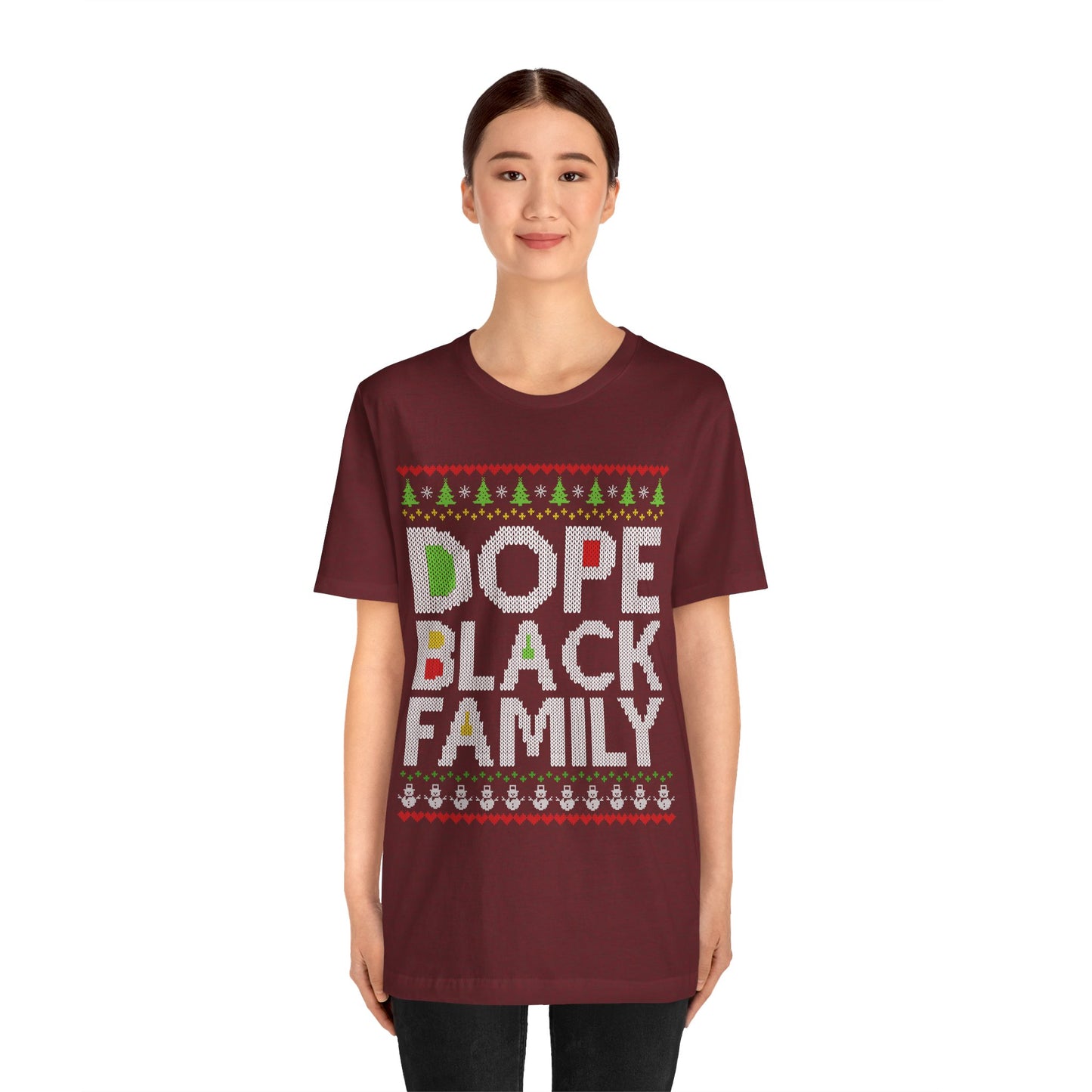 Dope Black Family Ugly Christmas Sweater – Afrocentric Holiday Shirt, Funny Matching Christmas Tee for Proud Black Families