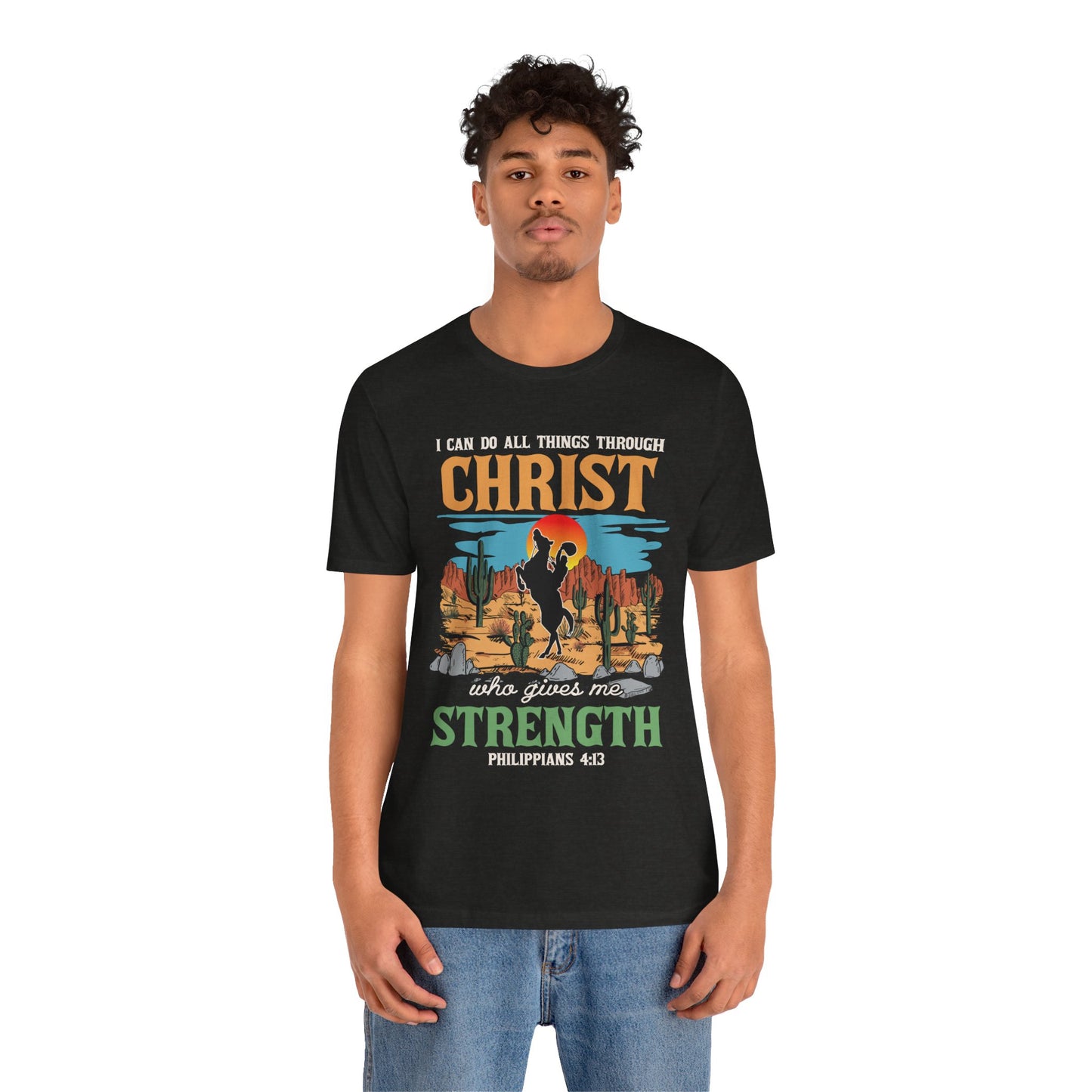 I Can Do All Things Through Christ Shirt – Western Rodeo Christian Tee